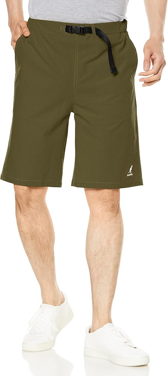 kangol 登山短裤 短裤 男士 带腰带 短裤 干爽触感 尼龙 弹力 品牌